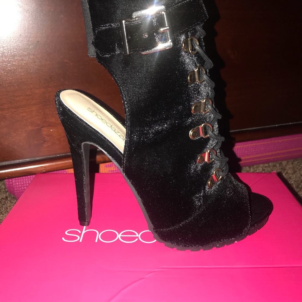 Black Suede Booties - Picture 3 of 4